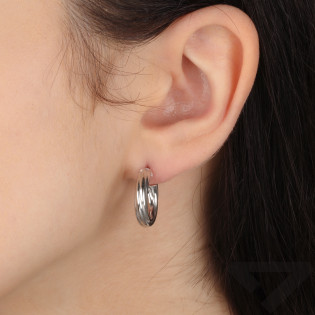 Kolczyki srebrne kółka rurka tłoczona/ang.zap. M3-483 ROD próba 925