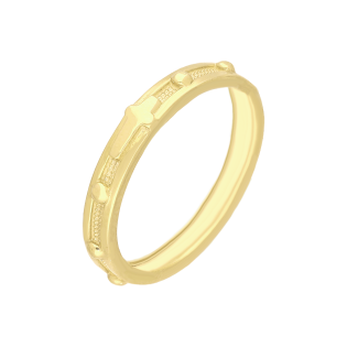 Złoty Pierścionek Różaniec pr. 375 - JubilerSezam.pl