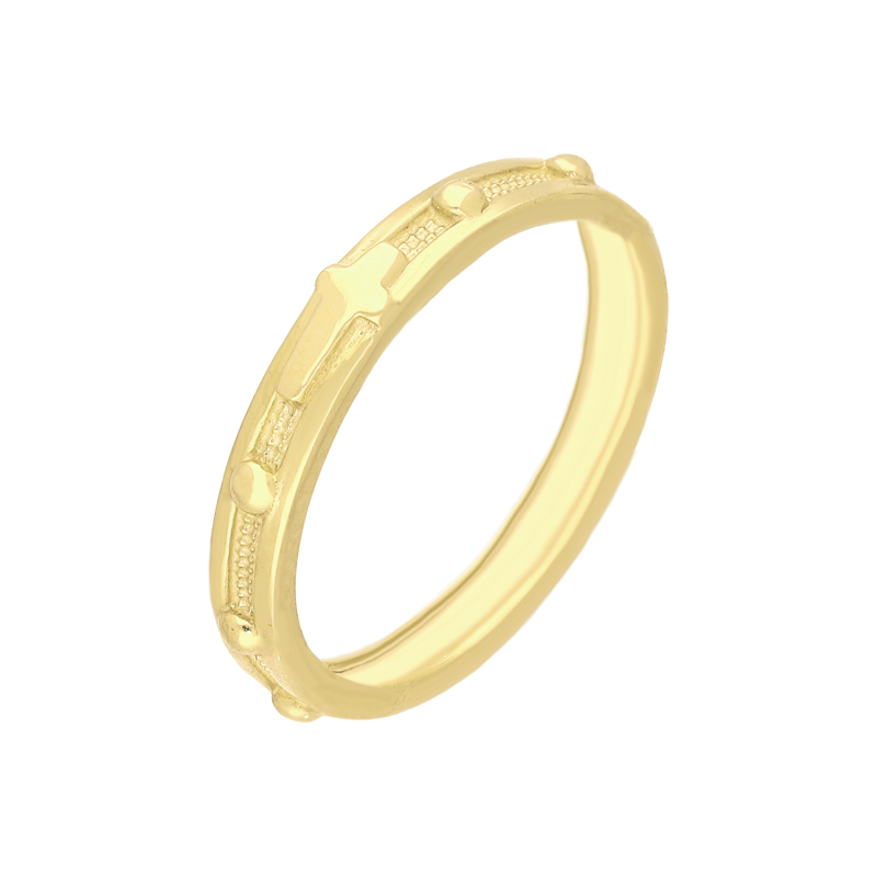 Złoty Pierścionek Różaniec pr. 375 - JubilerSezam.pl