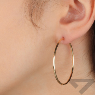 Kolczyki złote grawerowane kółka szarniry 40mm M3-187-40 próba 585