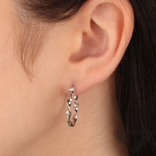 Kolczyki srebrne skręcane kółko/ang.zap. M3-479 ROD próba 925