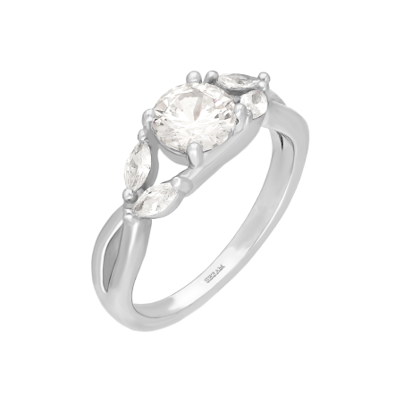 Srebrny Pierścionek z Cyrkoniami pr. 925 TB 22175 - JubilerSezam.pl