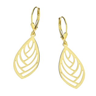 Kolczyki srebrne ażurowa kropla z paskami/big.zam.  JZ 10100110 próba 925