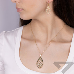 Kolczyki srebrne ażurowa kropla z paskami/big.zam.  JZ 10100110 próba 925