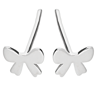 Kolczyki srebrne dla dziewczynki kokarda blask/sztyft JZ 11044120 próba 925