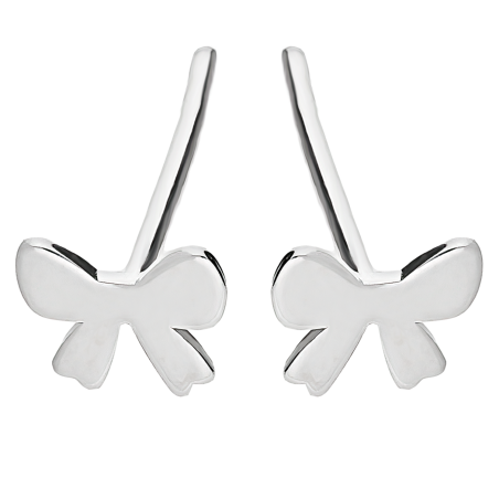 Kolczyki srebrne dla dziewczynki kokarda blask/sztyft JZ 11044120 próba 925