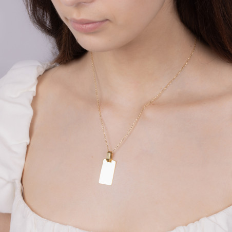 Pozłacana zawieszka blaszka prostokątna pr. 925 - JubilerSezam.pl