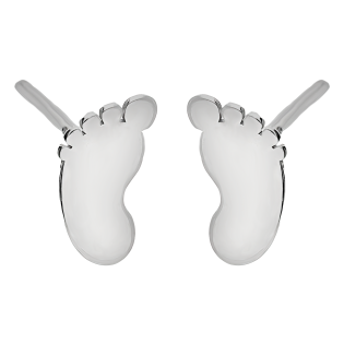 Kolczyki srebrne stópki blask/sztyft JZ 11029120 próba 925