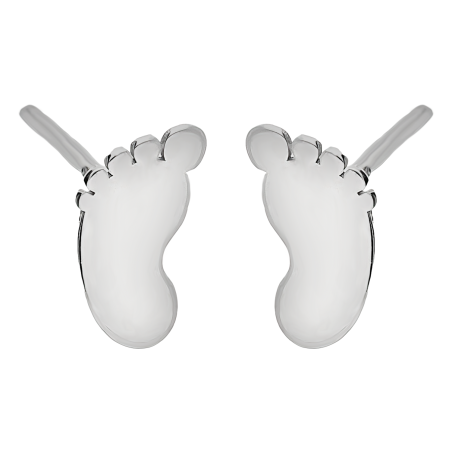 Kolczyki srebrne stópki blask/sztyft JZ 11029120 próba 925