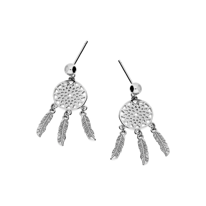 Srebrne Kolczyki Łapacz Snów pr. 925 - JubilerSezam.pl