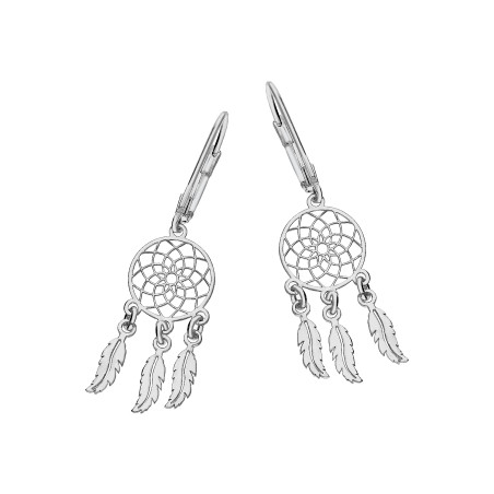 Kolczyki srebrne ażurowy łapacz snów/big.zam. NI XOR02089 ROD próba 925