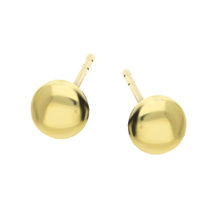 Kolczyki złote pinezka 4mm gładka zapinana na sztyft AR BSC4-NSE8565 próba 585