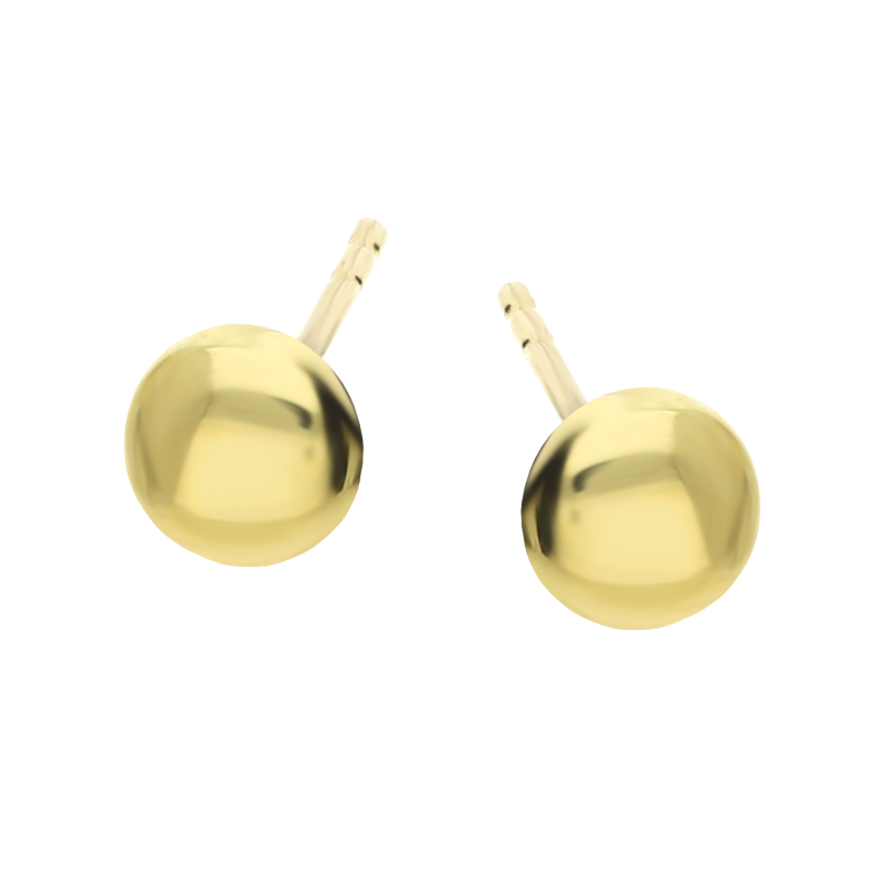 Kolczyki złote pinezka 4mm gładka zapinana na sztyft AR BSC4-NSE8565 próba 585