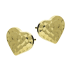 Kolczyki złote grawerowane serce zapinane na sztyft
