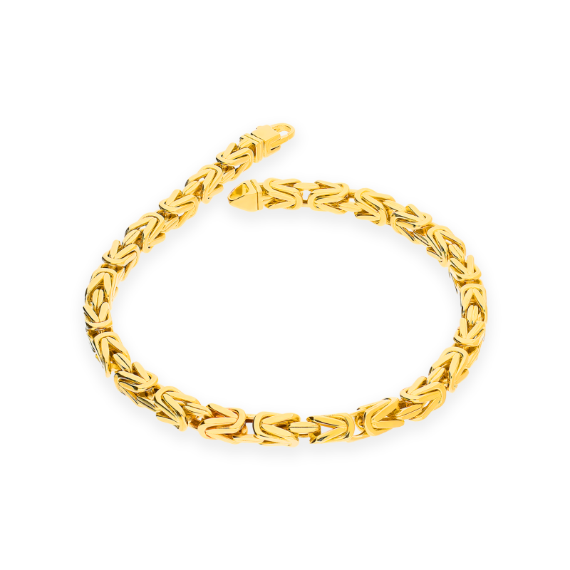 Bransoleta złota splot królewski