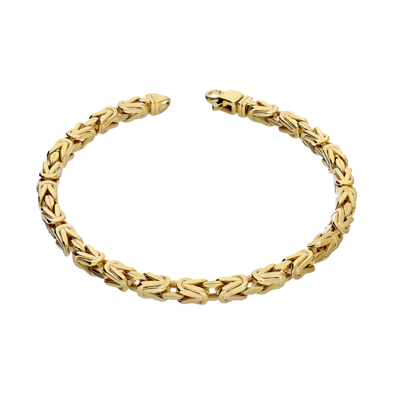 Bransoleta złota splot królewski