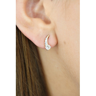 Kolczyki złote z cyrkoniami/sztyft AR ICE205276-YW-FCZ próba 585