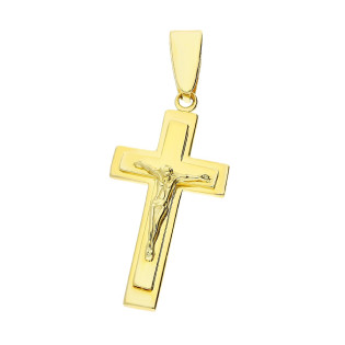 Krzyżyk złoty z wizerunkiem Jezusa WB AR P10862-III-LP próba 585