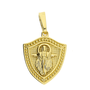 Medalik Pan Jezus Zmartwychwstały na tarczy próba 585