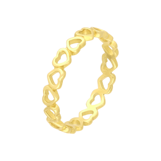 Pierścionek złoty serca ramki naokoło