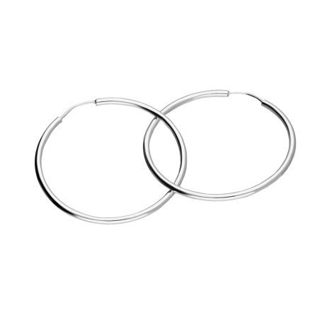 Kolczyki srebrne kółka szarniry 35mm PW KSZ-35mm-2,0 próba 925