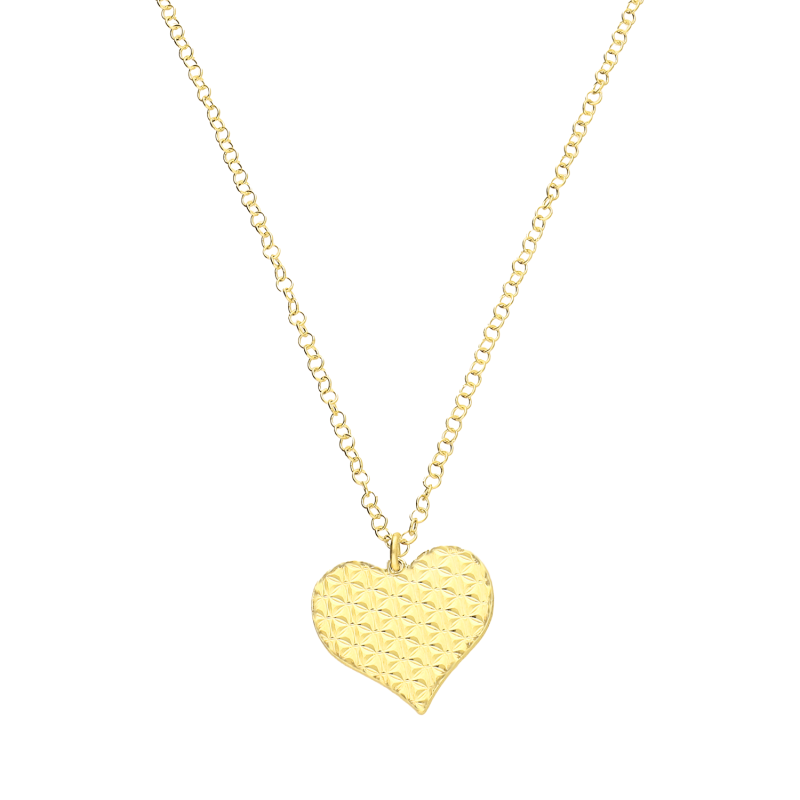 Kolczyki pozłacane grawerowane serce/sztyft PW700 GOLD serce próba 925