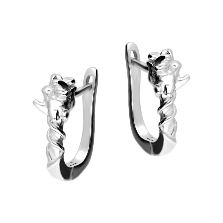 Kolczyki srebrne przeplatana róża/ang.zap. AT927 próba 925