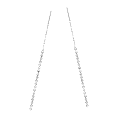 Kolczyki srebrne grawerowane kulki i bead/przeciągane AT953 próba 925