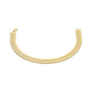 Bransoleta złota z łezkami i sercami z cyrkoniami AR VX5-VX4ZFUB0131 próba 585