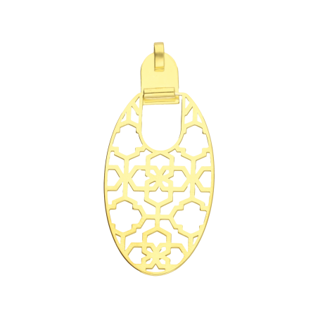 Zawieszka pozłacana ażurowy owal z wzorkami JZ 10287610 próba 925