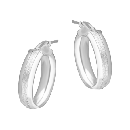 Kolczyki srebrne kółka rurka płaskie 20mm/ang.zap. M3-424 ROD próba 925