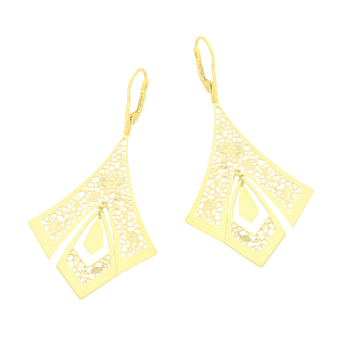 Kolczyki pozłacane deltoid w deltoidzie/big.zam M3-455 GOLD próba 925