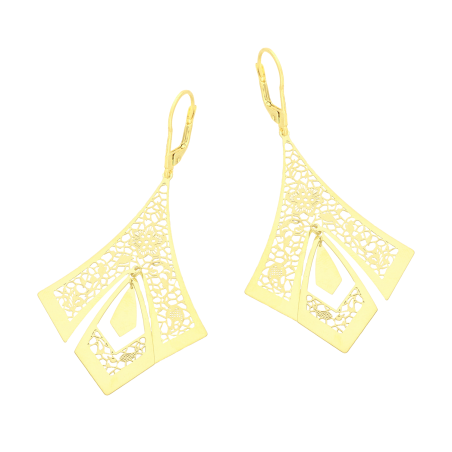 Kolczyki pozłacane deltoid w deltoidzie/big.zam M3-455 GOLD próba 925