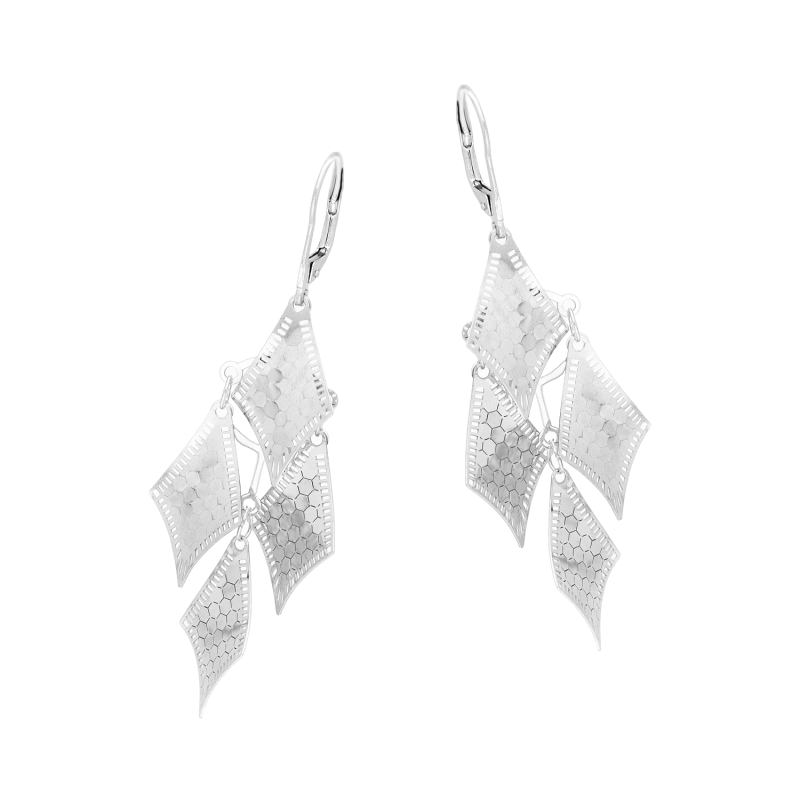 Srebrne kolczyki skręcane deltoidy próby 925 - JubilerSezam.pl