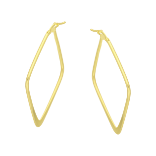 Kolczyki pozłacane romb rurka z płaskim dołem/ang.zap. M3-471 GOLD próba 925