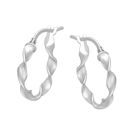 Kolczyki srebrne kółka skręcane 15mm/ang.zap. M3-480 ROD próba 925