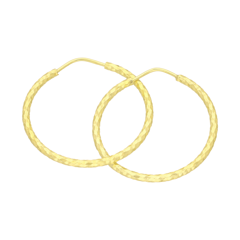 Kolczyki pozłacane kółka szarniry 25mm-1,5 PW696 GOLD dis 25m-1,5 próba 925