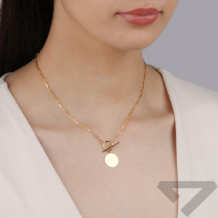 Naszyjnik pozłacany kółko blask/anker A6 07480283-00 próba 925