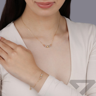 Złota Bransoletka z Kulami pr. 585 Rolo - JubilerSezam.pl