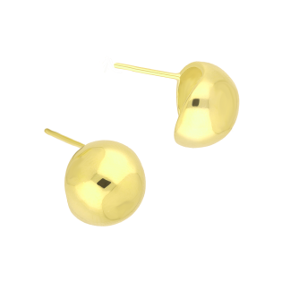 Pozłacane kolczyki srebrne półkulki pr. 925 - JubilerSezam.pl