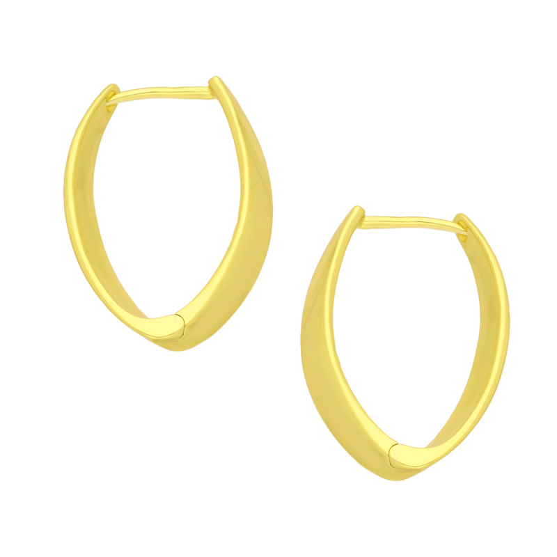 Kolczyki pozłacane gładka łezka/zatrzask HS2095 GOLD próba 925