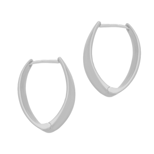 Kolczyki srebrne gładka łezka/zatrzask HS2095 ROD próba 925