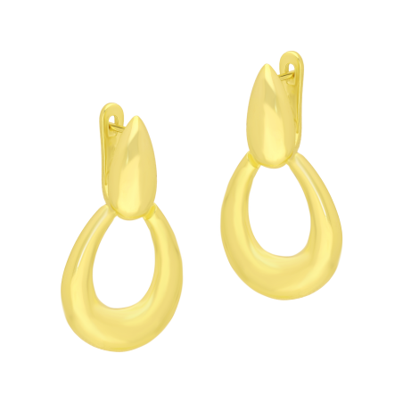 Kolczyki pozłacane dwie krople/ang.zap. HS2096 GOLD próba 925