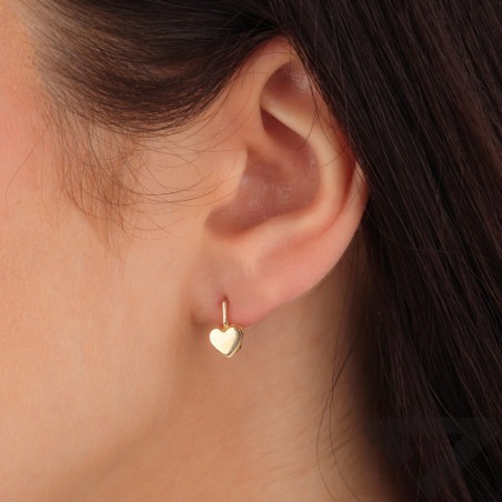 Kolczyki złote dla dziewczynki gładkie serce