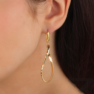 Kolczyki złote podłużne grawerowane ósemki/big.zam. M3-340 próba 585