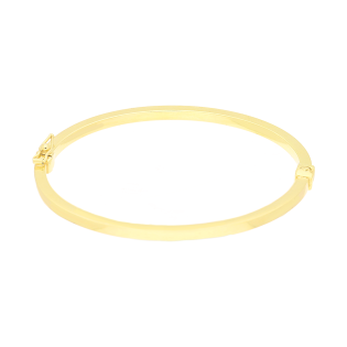 Bransoleta pozłacana bangla kwadratowa gładka M3-289 GOLD próba 925