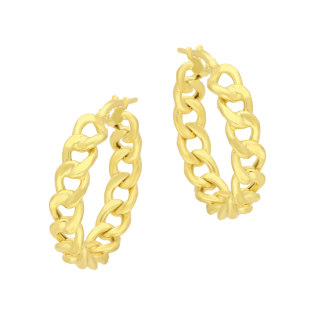 Kolczyki pozłacane kółka pancer 25mm/ang.zap. M3-366-25 GOLD próba 925