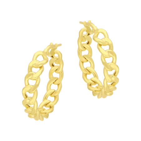 Kolczyki pozłacane kółka pancer 25mm/ang.zap. M3-366-25 GOLD próba 925