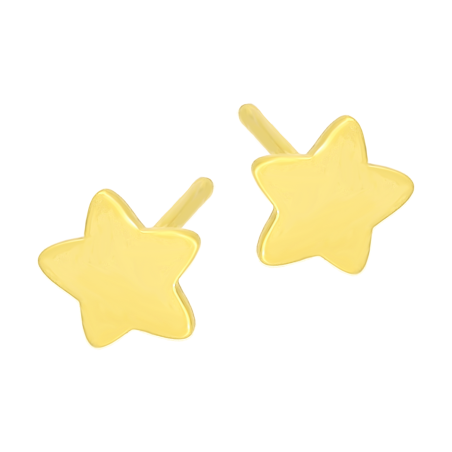 Kolczyki pozłacane gładka gwiazdka/sztyft M3-375 GOLD próba 925