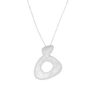 Naszyjnik srebrny szczotkowany owal z dziurką/rolo reg. M3-392 ROD próba 925